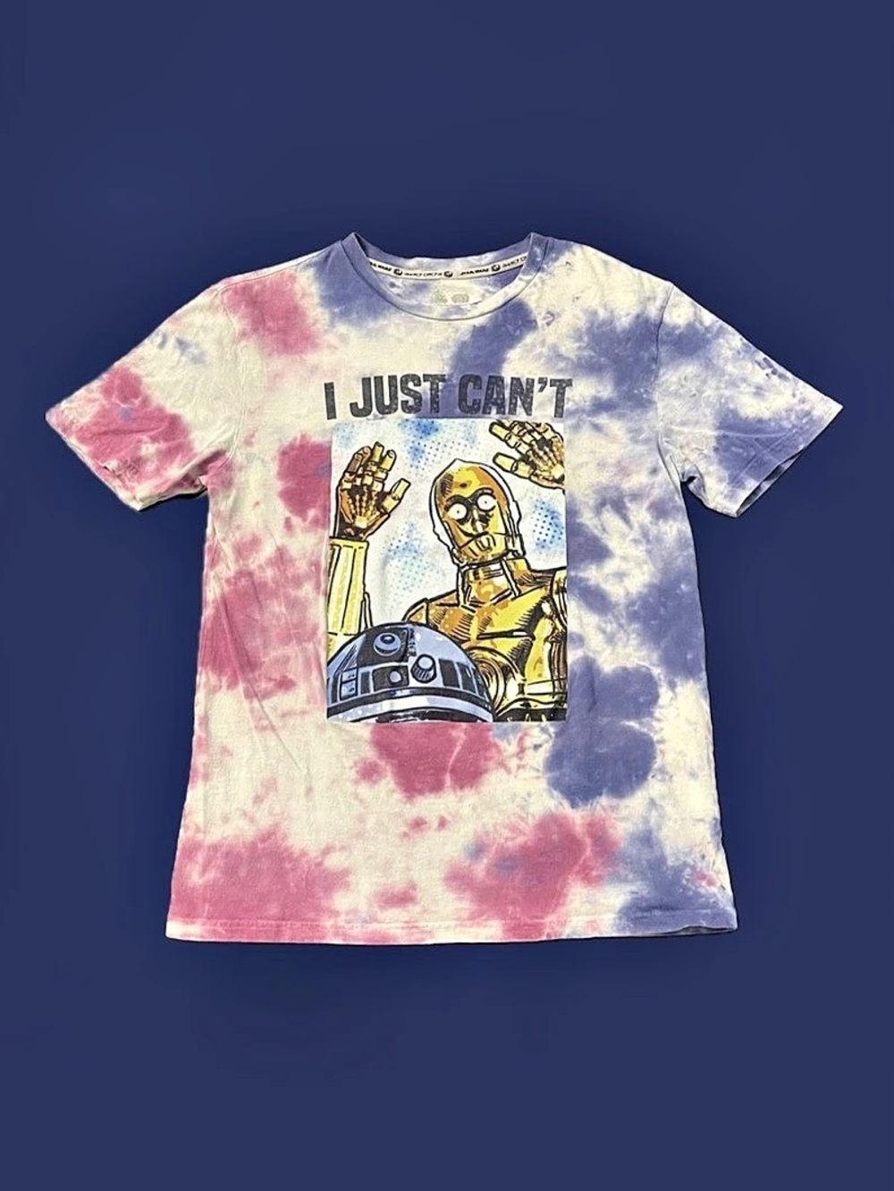 Disney Star Wars R2-D2 C-3PO Tie-Dye Graphic Tee NWT